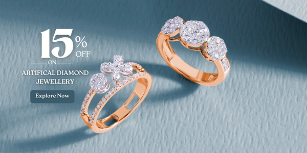 Artificial diamond ring